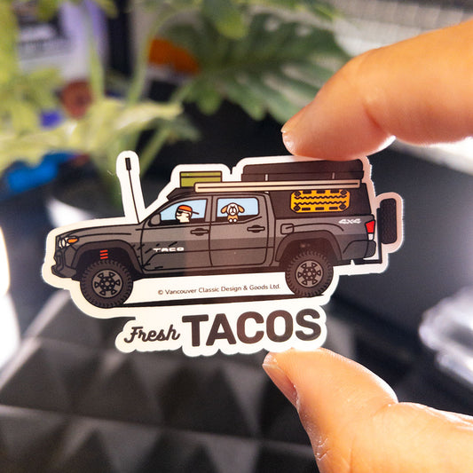 Fresh Overland Tacos Die Cut Sticker