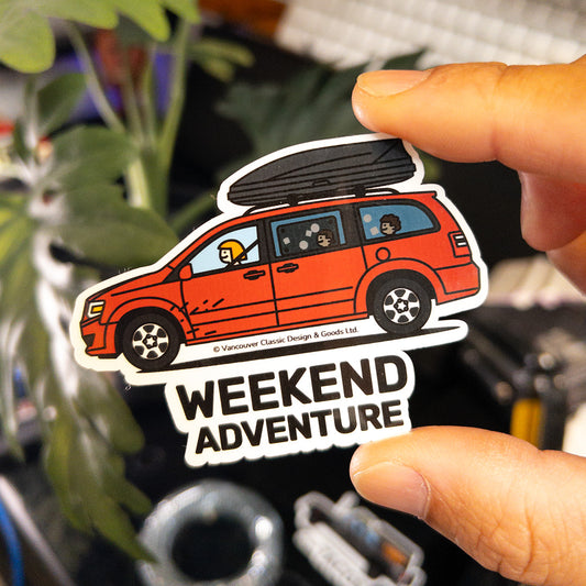 Weekend Adventure Caravan Sticker
