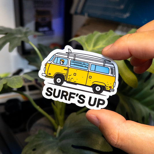 Surf's Up VW Bus Sticker