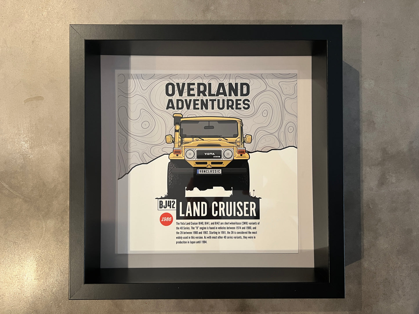 1986 BJ42 Land Cruiser Poster (9" x 9")