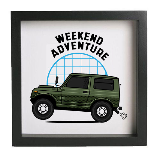 Jimny Weekend Adventure Poster (9"x9")