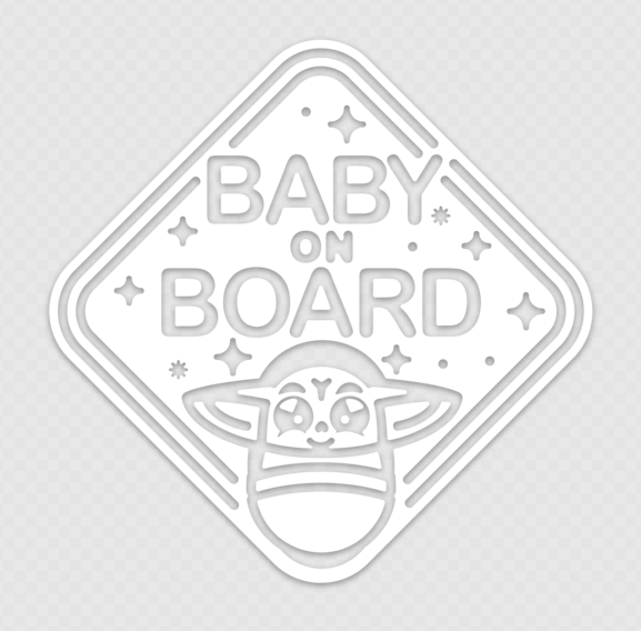 Baby (Yoda) on Board vinyl decal